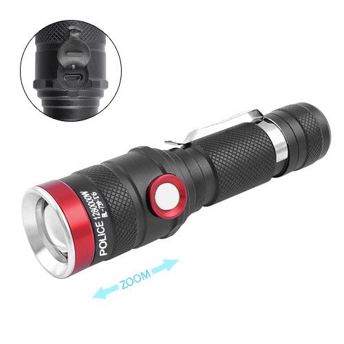 Ліхтар Police 736-T6, 1x18650, zoom, ЗП microUSB, Box