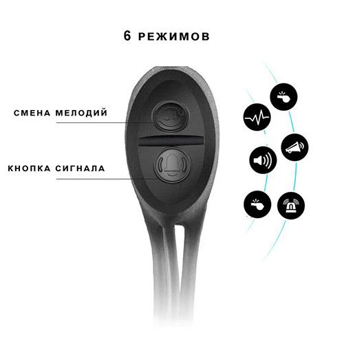 Велоліхтар з комп'ютером та сигналом XA-585-T6+2LED, виносна кнопка, Waterproof, Li-Ion акумулятор, ЗП microUSB
