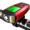 Велоліхтар з комп'ютером, сигналом і сигналізацією AS0808-XPG+2LED(Yellow)+2COB(Red), виносна кнопка, Waterproof, аккум., ЗП
