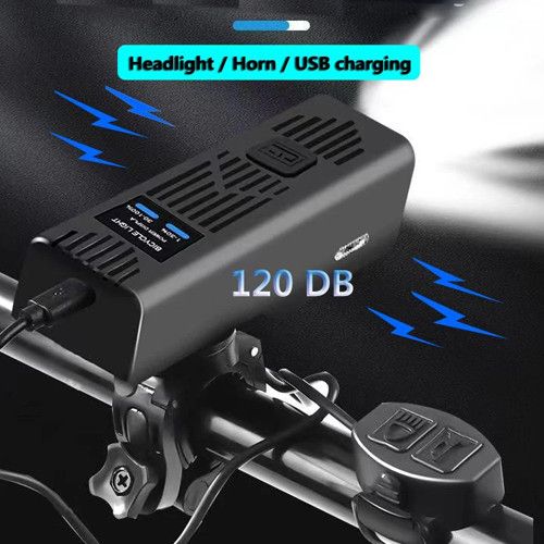 Велоліхтар із сигналом MT-007-T6, 450LM, Li-Ion акум. (2200mAh), кнопка винесення, Waterproof, ЗП Type-C