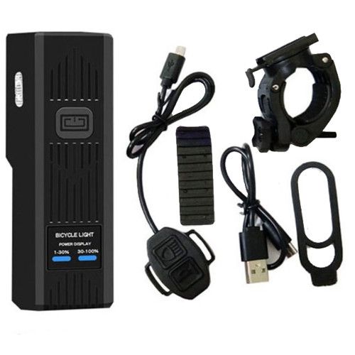 Велоліхтар із сигналом MT-007-T6, 450LM, Li-Ion акум. (2200mAh), кнопка винесення, Waterproof, ЗП Type-C