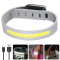 Світлодіодний LED браслет безпеки YD2307-COB(White+Red), Waterproof, Li-Ion акумулятор., ЗП Type-C