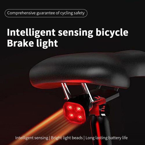 Велоліхтар FY-328S-4LED(Red) з автоматичною системою START/STOP, waterproof, Li-Ion акумулятор, ЗП Type-C