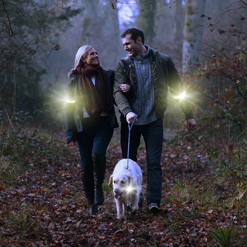 Світлодіодний LED браслет безпеки YD2307-COB(White+Red), Waterproof, Li-Ion акумулятор., ЗП Type-C
