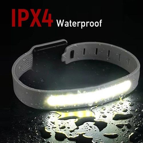 Світлодіодний LED браслет безпеки YD2307-COB(White+Red), Waterproof, Li-Ion акумулятор., ЗП Type-C