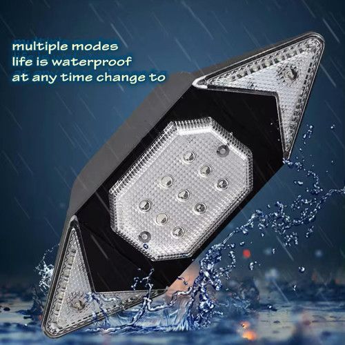 Велоліхтар LY-6700 із зазначенням поворотів (Red+Yellow+Blue), Waterproof, ЗП microUSB, Li-Ion акум., пульт управління, CR2032
