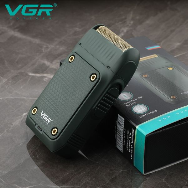 Електробритва VGR V-353 шейвер GREEN, висувний тример