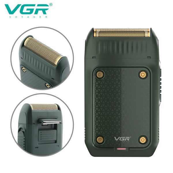 Електробритва VGR V-353 шейвер GREEN, висувний тример