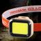 Ліхтар налобний CY-2027-B-COB(white+red), Li-Ion акумулятор, ЗП Type-C
