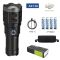 Ліхтар AK138 WHITE LASER LED PM60-TG, 4х18650, power bank, індикація заряду, ЗП Type-C, zoom, Box