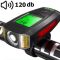 Велоліхтар з комп'ютером, сигналом і сигналізацією AS0808-XPG+2LED(Yellow)+2COB(Red), виносна кнопка, Waterproof, аккум., ЗП