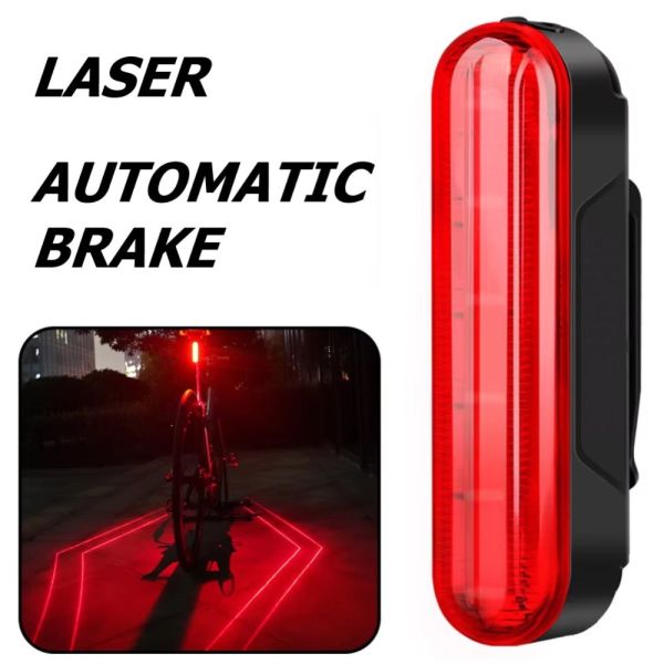 Велоліхтар LEADBIKE LD80-6LED з лазерною розміткою, waterproof, Li-Ion акумулятор, ЗП Type-C