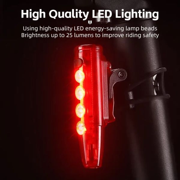 Велоліхтар LEADBIKE LD77-LS-4LED з лазерною розміткою, waterproof, Li-Ion акумулятор, ЗП Type-C