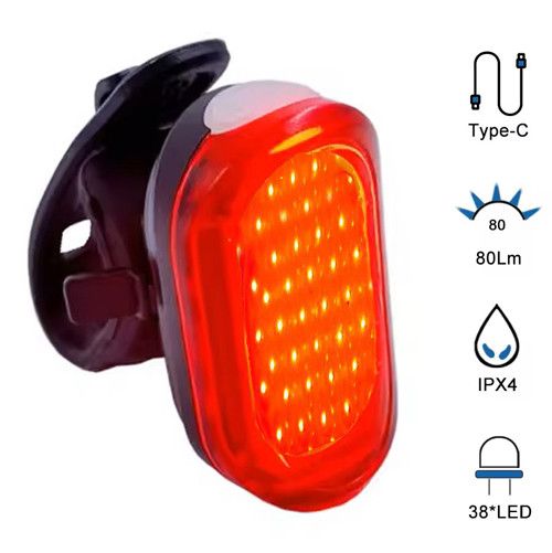 Велоліхтар MY-2106-38LED, waterproof, Li-Ion  акумулятор, ЗП Type-C