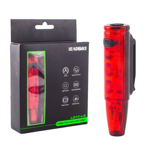 Велоліхтар LEADBIKE LD77-LS-4LED з лазерною розміткою, waterproof, Li-Ion акумулятор, ЗП Type-C