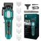 Акумуляторна машинка для стрижки (clipper) VGR V-600 GREEN, 6 насадок, регулятор висоти, LED display, 7000 RPM