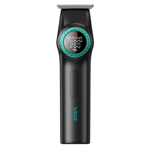 Тример VGR V-977 BLACK, регулювання потужності 6000 - 8000 RPM, 2500 mAh,  4 насадки, LED display