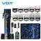 Акумуляторна машинка для стриження (clipper) VGR V-001 BLUE, 10 насадок, 9000 RPM, 4600 mAh, LED light, LED display