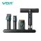 Комплект VGR STEPLERSS PRO 4 IN 1 BLACK, машинка для стрижки (Clipper), тример, шейвер, фен