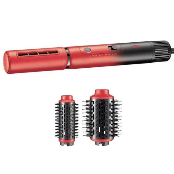 Фен-стайлер VGR V-489 RED 3 в 1, Professional, 3 насадки, 1100-1300 Вт