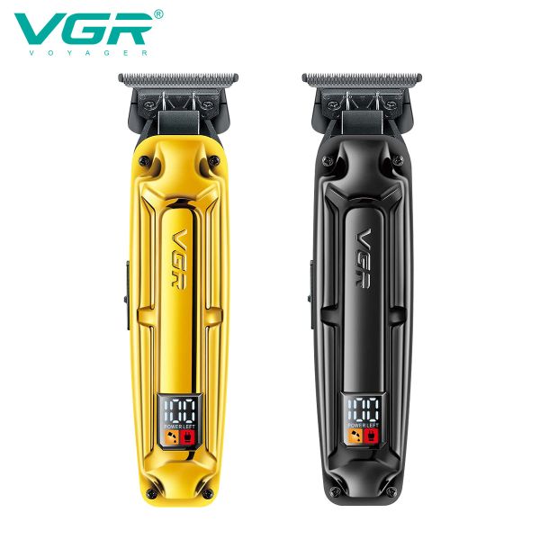 Акумуляторна машинка для стриження (clipper) VGR V-904 GOLD, 4 насадки, 2000 mAh, LED display