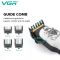 Акумуляторна машника для стриження (clipper) VGR V-699 WHITE, 4 насадки, LED display