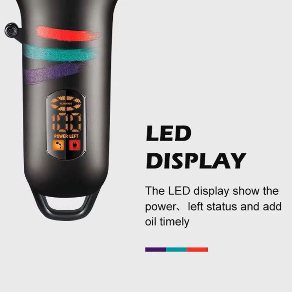 Акумуляторна машника для стриження (clipper) VGR V-699 WHITE, 4 насадки, LED display