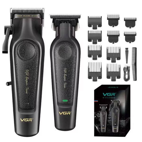 Комплект VGR 2 в 1 V-197&995, акумуляторна машинка для стрижки (clipper) та триммер