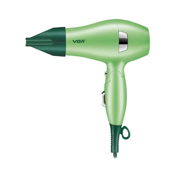 Фен складаний VGR V-432 GREEN, 3 рівні обдування, низький рівень шуму, 1000 Вт