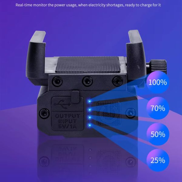 Велоліхтар BK09/Z-03-3T6, Power Bank, Li-Ion акумулятор, ЗП Type-C, кріплення під телефон
