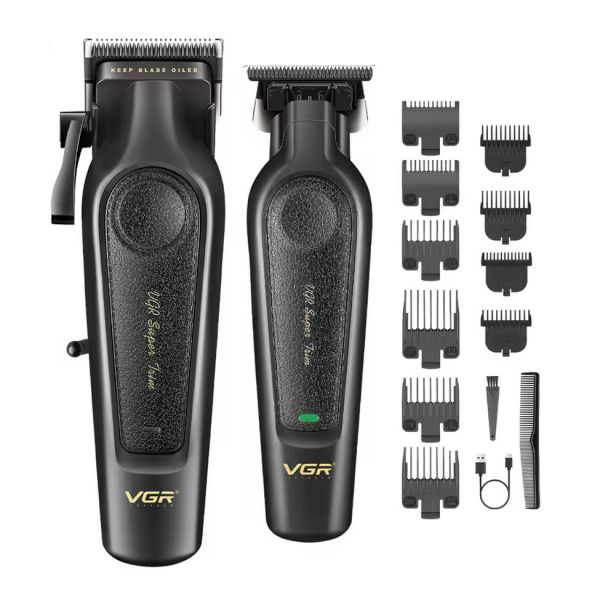 Комплект VGR 2 в 1 V-197&995, акумуляторна машинка для стрижки (clipper) та триммер