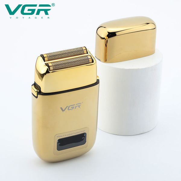 Електробритва VGR V-338 шейвер GOLD, вологостійка, LED display