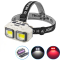 Ліхтар налобний HX-816-2COB(White+Red), Waterproof, 1x18650, ЗП Type-C, Box