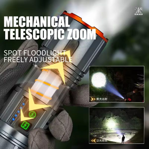 Тактичний ліхтар YEMAO YM-G520, 2500LM, акумулятор 40700 (9000 mAh), функція лампи