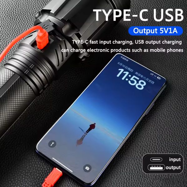 Зенітно-пошуковий ліхтар YEMAO YM-G999-60W, 5000LM, акумулятори 8x18650 (8x3200 mAh), чохол