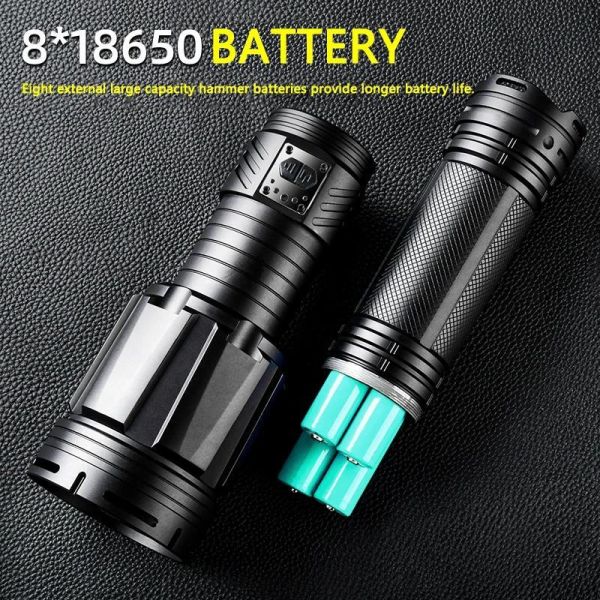 Зенітно-пошуковий ліхтар YEMAO YM-G999-60W, 5000LM, акумулятори 8x18650 (8x3200 mAh), чохол