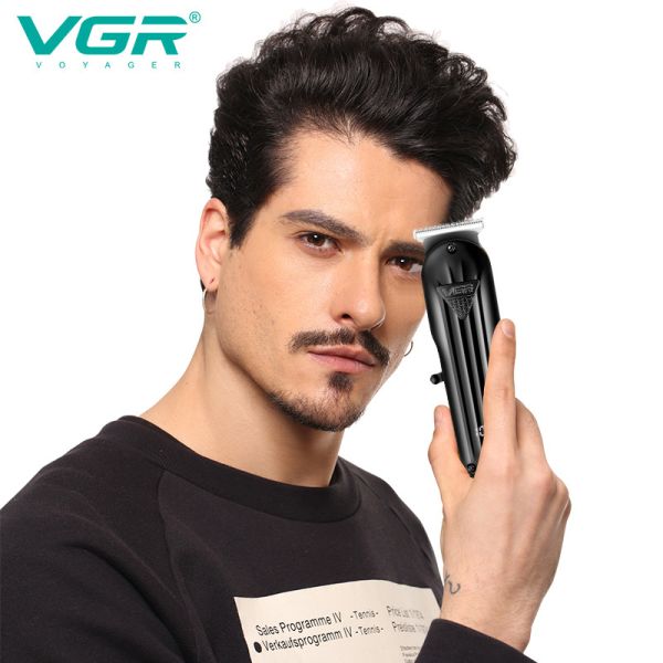 Машинка (триммер) для стрижки волосся VGR V-982, Professional, 4 насадки, LED Display