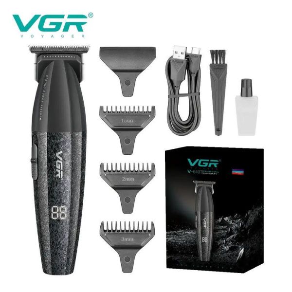 Тример VGR V-640T BLACK, 3 насадки, LED display, 9000RPM