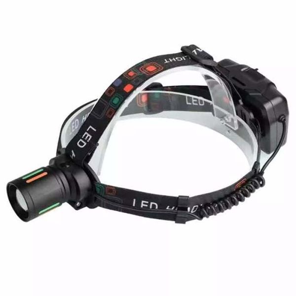 Ліхтар налобний NIGHT VISION FLUORESCENCE W668-TG, 2x18650, ЗП Type-C, zoom, Box