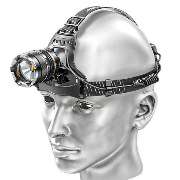 Ліхтар налобний A16-GT, IPX65, 2x18650, ЗП Type-C, zoom, Box