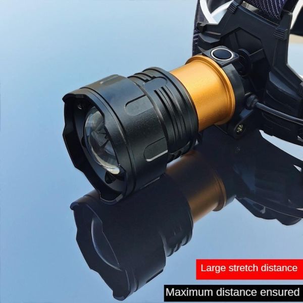 Ліхтар налобний 8078-P360, 3x18650, ЗП Type-C, zoom, Box