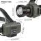 Ліхтар налобний NIGHT VISION FLUORESCENCE 8098-TG, IPX4, 2x18650/2x21700, ЗП Type-C, zoom, Box