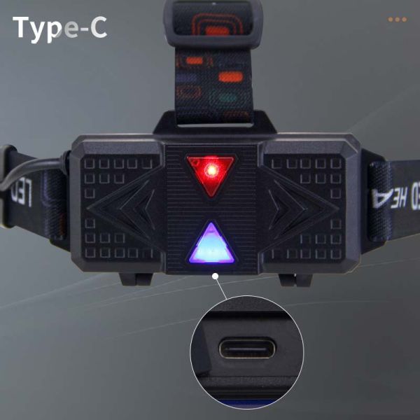 Ліхтар налобний  NIGHT VISION FLUORESCENCE CT012-2R-TG, 2x18650, ЗП Type-C, zoom, Box