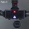 Ліхтар налобний  NIGHT VISION FLUORESCENCE CT012-2R-TG, 2x18650, ЗП Type-C, zoom, Box
