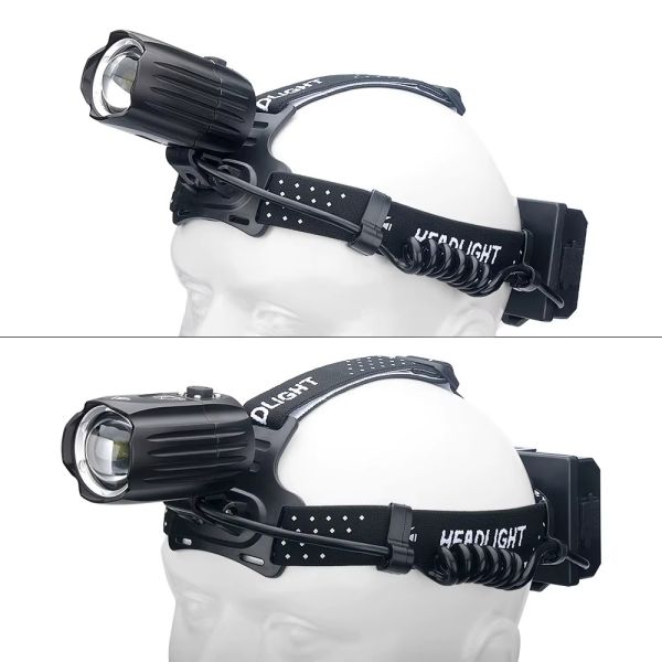 Ліхтар налобний BL-T35-P160, 3x18650, Power Bank, ЗП Type-C, zoom, Box