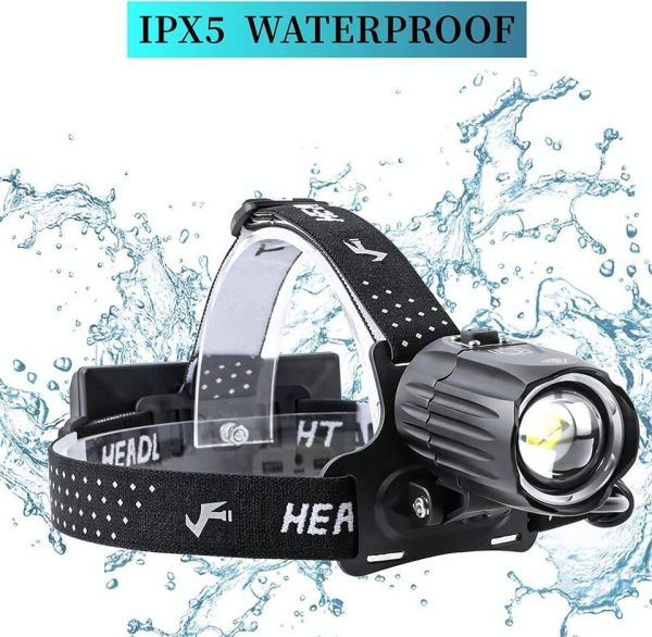 Ліхтар налобний BL-T35-P160, 3x18650, Power Bank, ЗП Type-C, zoom, Box