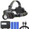 Ліхтар налобний BL-T701A-TG, 3x18650, ЗП Type-C, zoom, Box