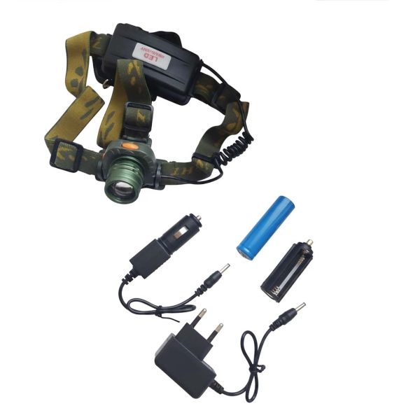 Ліхтар налобний 6616-T6, Motion Sensor, ЗП 220/12V, 1x18650, zoom