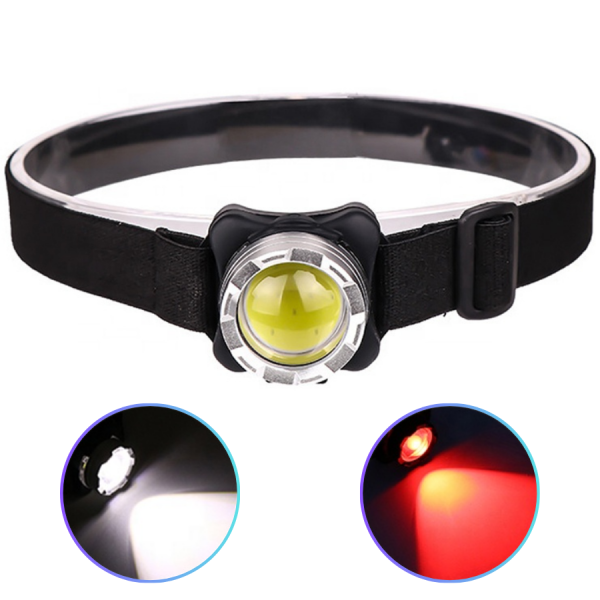 Ліхтар налобний BL-F006-COB(White+Red), ЗП Type-C, Li-Ion акумулятор, Box