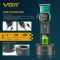 Акумуляторна машника для стриження (clipper) VGR V-885C GREEN, 10 насадок, LED display
